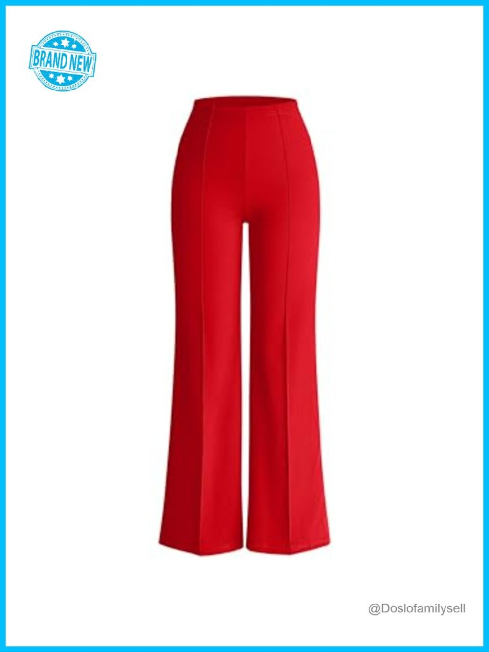 High Waist Wide Leg Pants, 4-Way Stretch Casual Palazzo Trousers Yoga